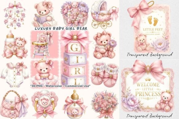 Download Grandmillennial Luxury Baby Girl Teddy - Premium Resources