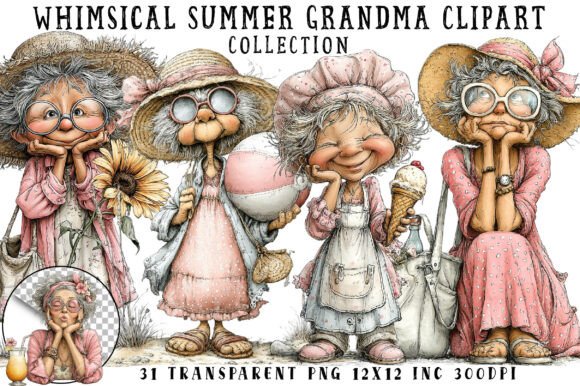 Download Whimsical Summer Grandma Clipart - Premium Resources