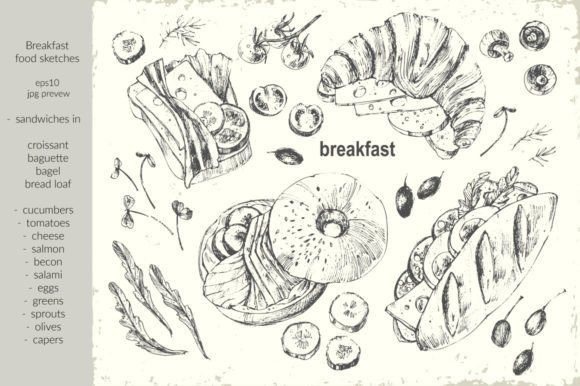 Download Breakfast Sketches - Breakfast Collection