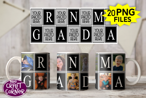Download Sublimation Grandma Photo Mug Template - Premium Resources